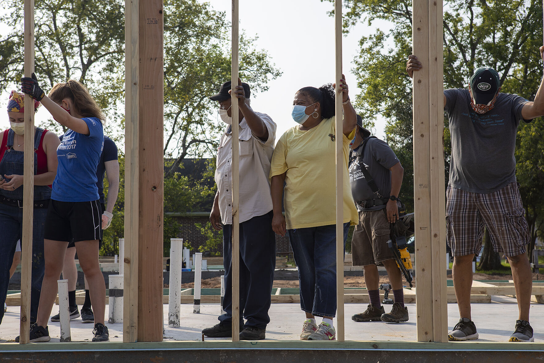B/CS Habitat wall raising